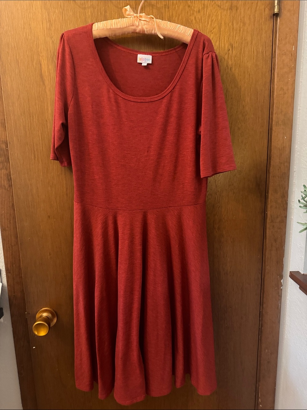 LuLaRoe Rust Red Midi Dress